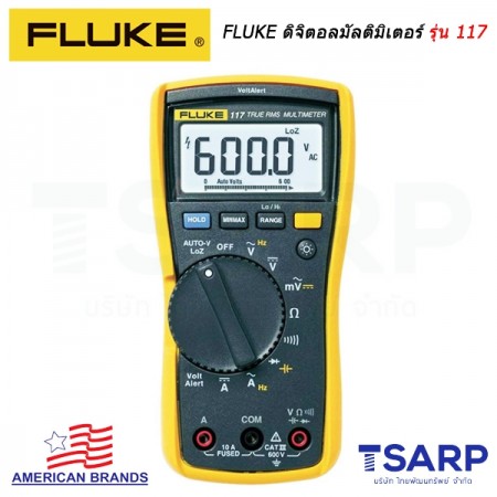 FLUKE ดิจิตอลมัลติมิเตอร์ 117 สำหรับงานด้านไฟฟ้าและอุตสาหกรรม